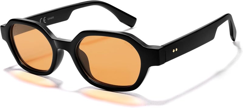 Sojos Retro Polarized Hexagon Sunglasses for Women Men, UV400 Trendy Rectangle 70s 80s 90s Shades SJ2389 - Image 3
